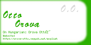 otto orova business card